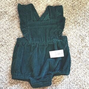 Corduroy Green overall onesie